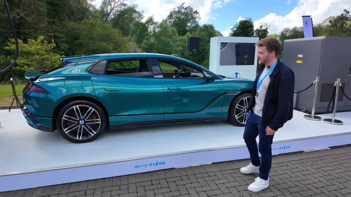 BYD flash charge launch in the UK and Europe with the Denza Z9 GT and flash charging hardware