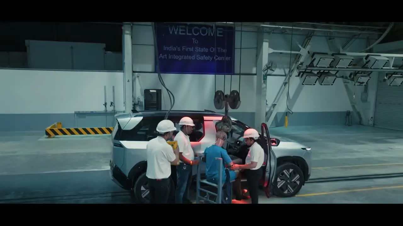 Sierra.ev vs 2 Trucks | Safety built for real Indian roads. | Sierra.ev — the legend hypercharged supporting visual from EVCUBE.NET