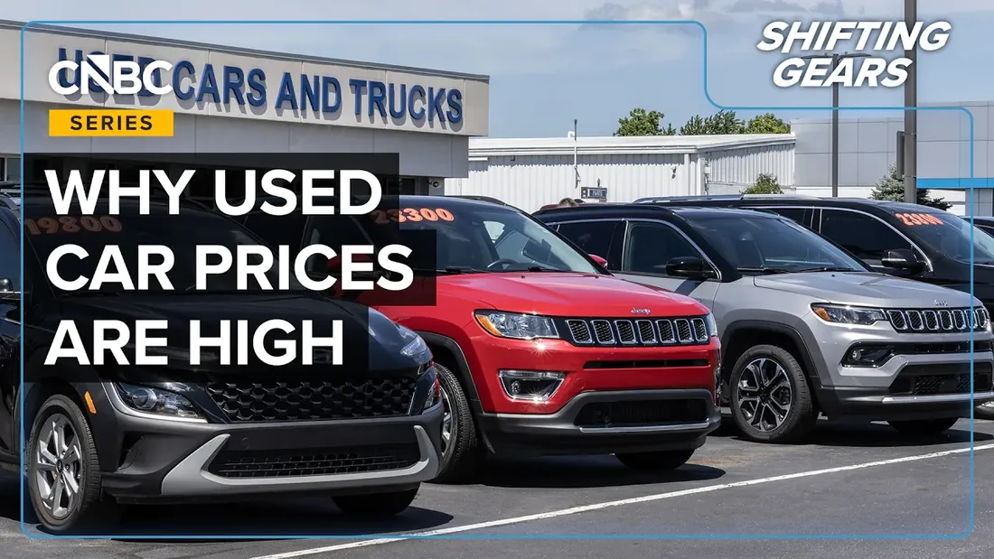 A CNBC frame about high used car prices and missing vehicle supply
