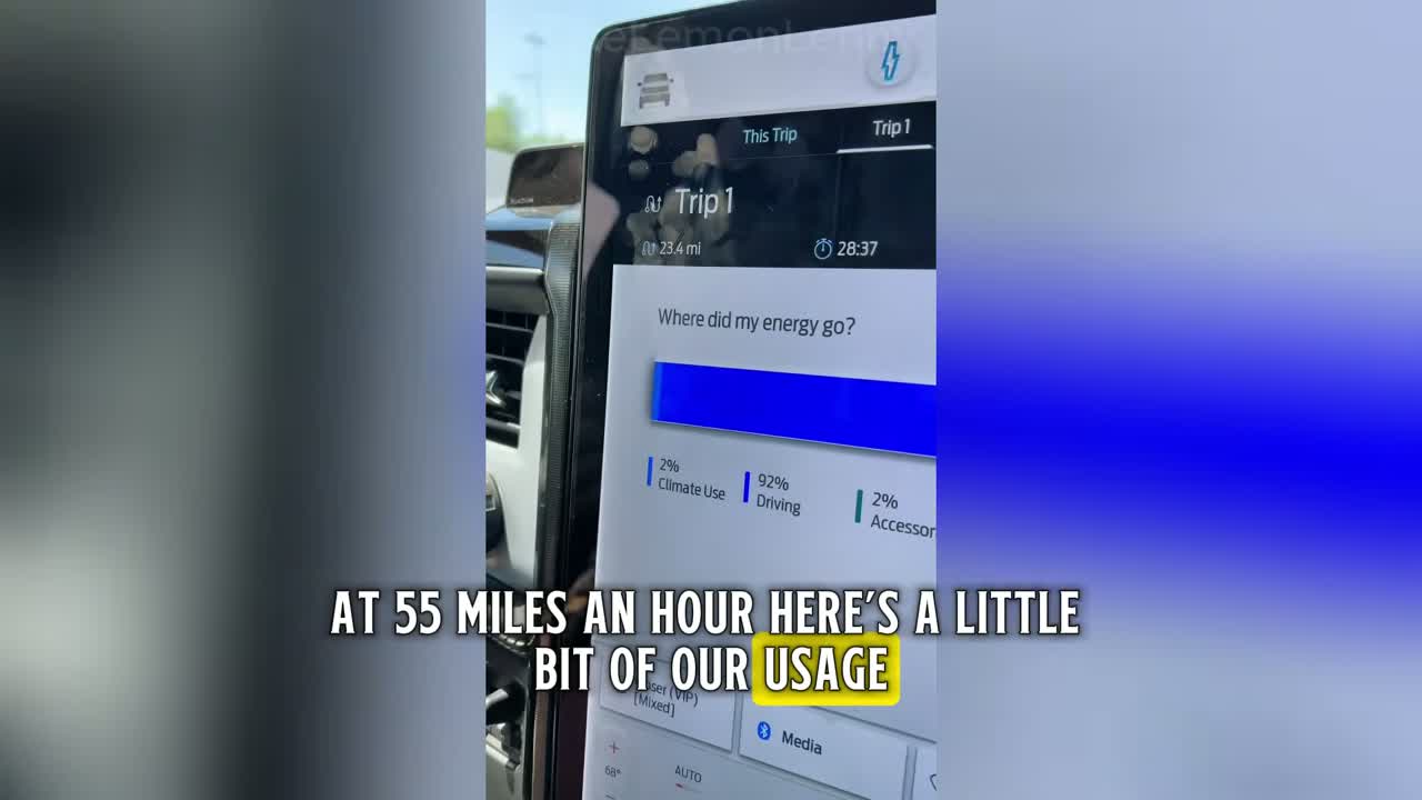 Electric truck owner venting frustration about charging on camera