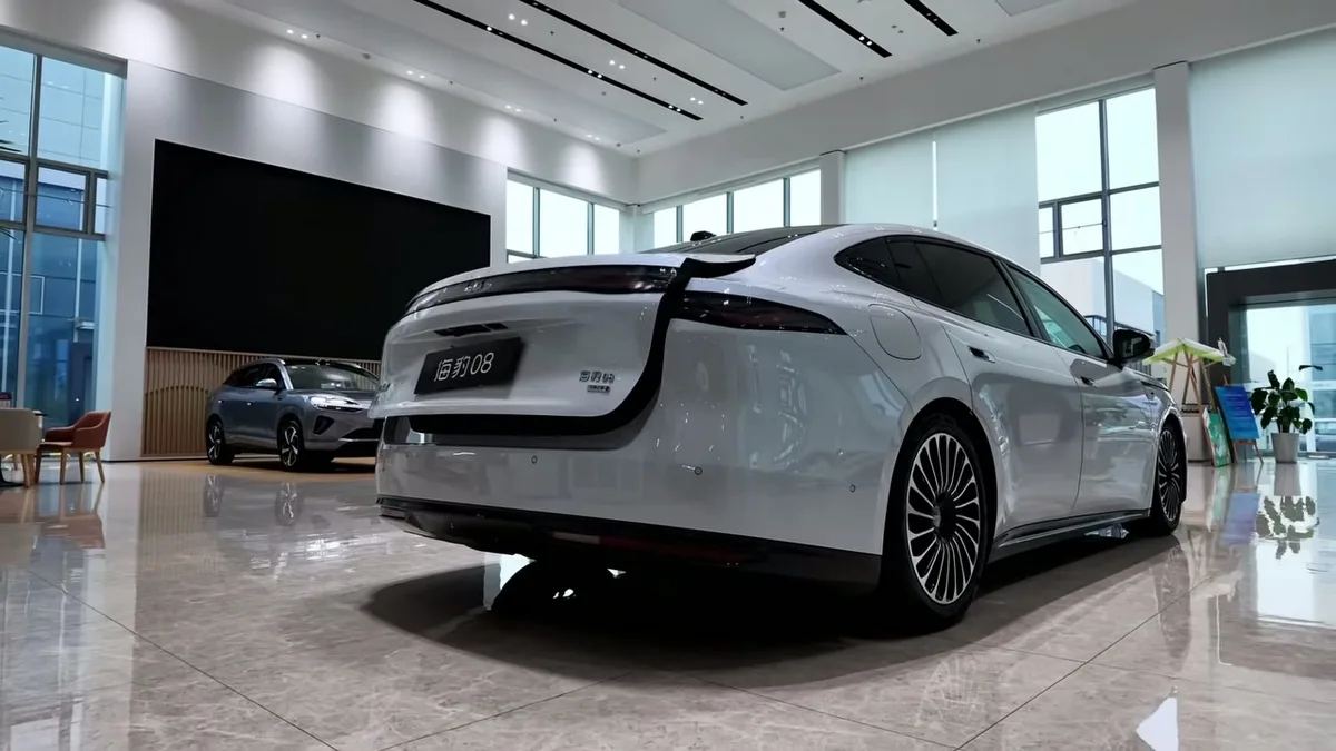 2026 BYD Seal 08 exterior design with sleek coupe-like roofline