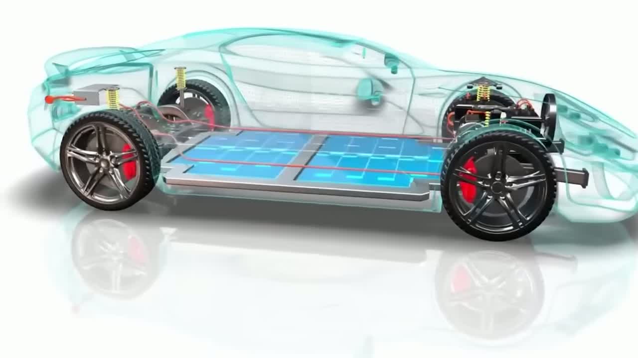 EV battery pack cutaway