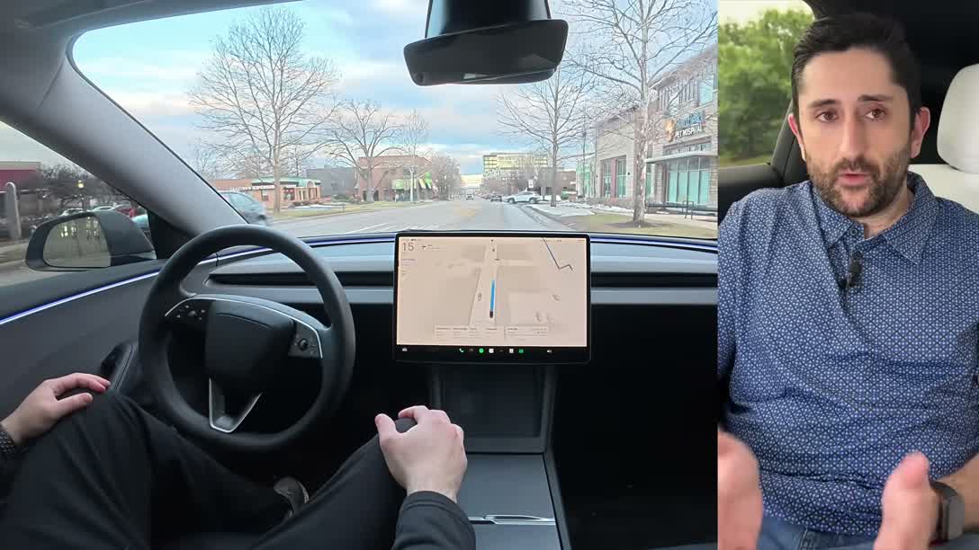 Tesla navigation screen showing route options in the Summer 2026 update