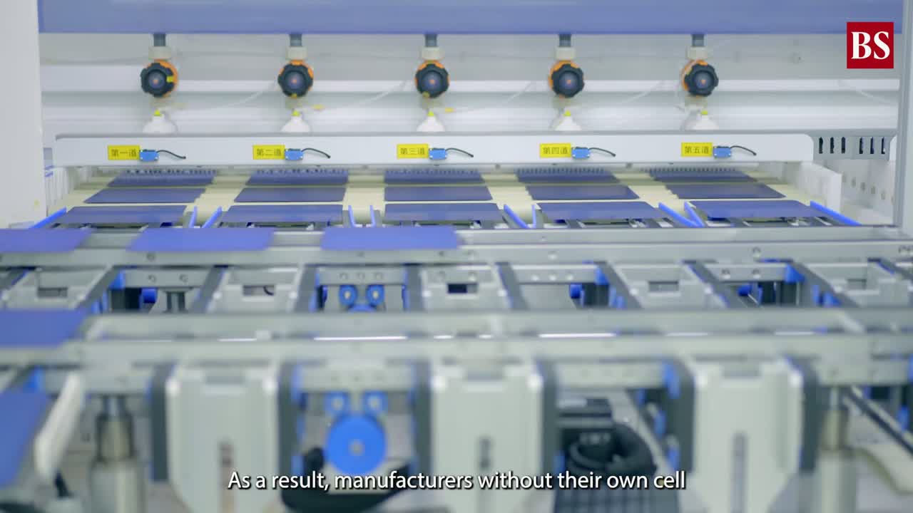 Comparison of India's module versus cell manufacturing capacity