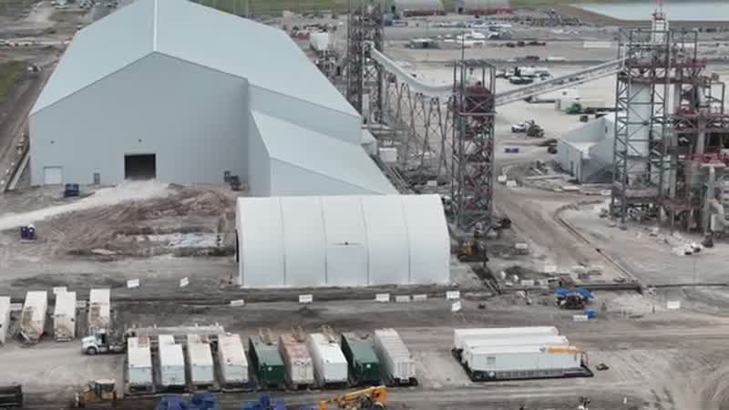 Tesla lithium refinery aerial