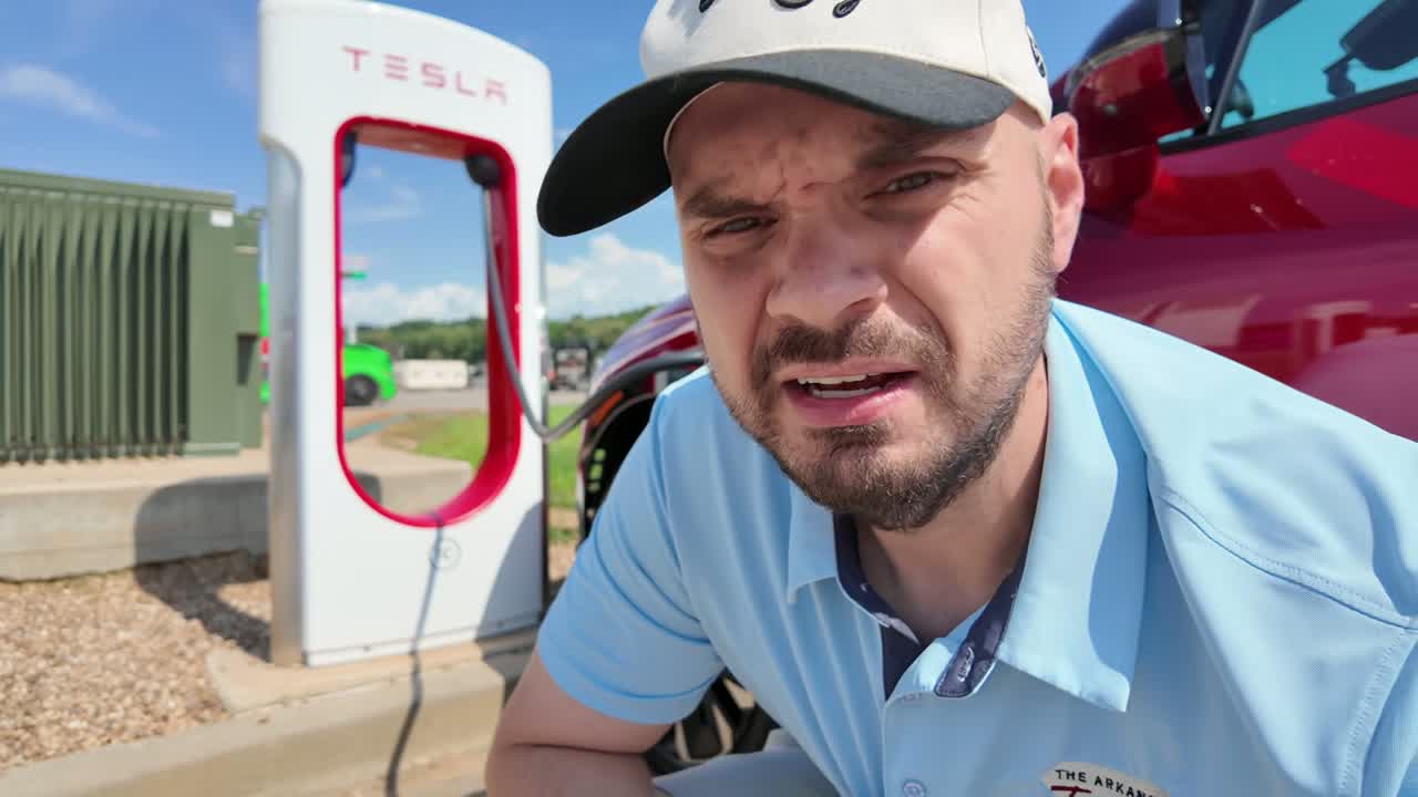 A DC fast charger at an interstate travel stop in the American South