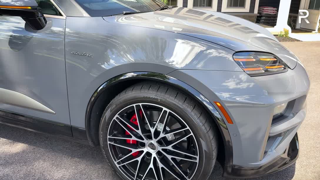 Macan Electric Turbo charging port and side profile