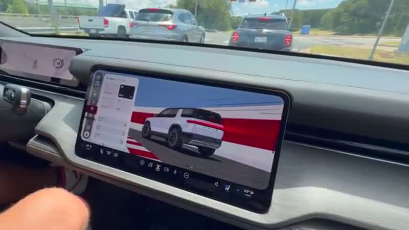Rivian R2 on the road in Texas