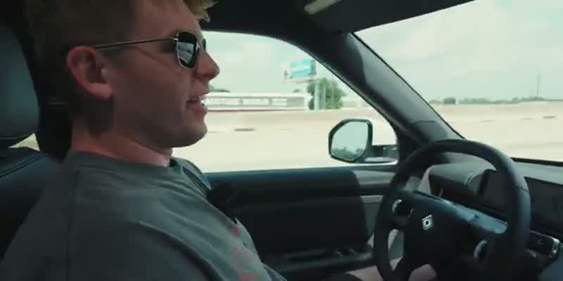 Rivian R2 interior and steering wheel