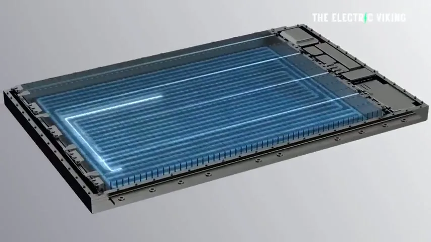 EV battery cell structure showing thermal runaway propagation path