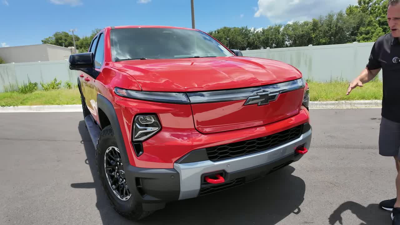 2026 Chevy Silverado EV Trail Boss in Habanero Orange