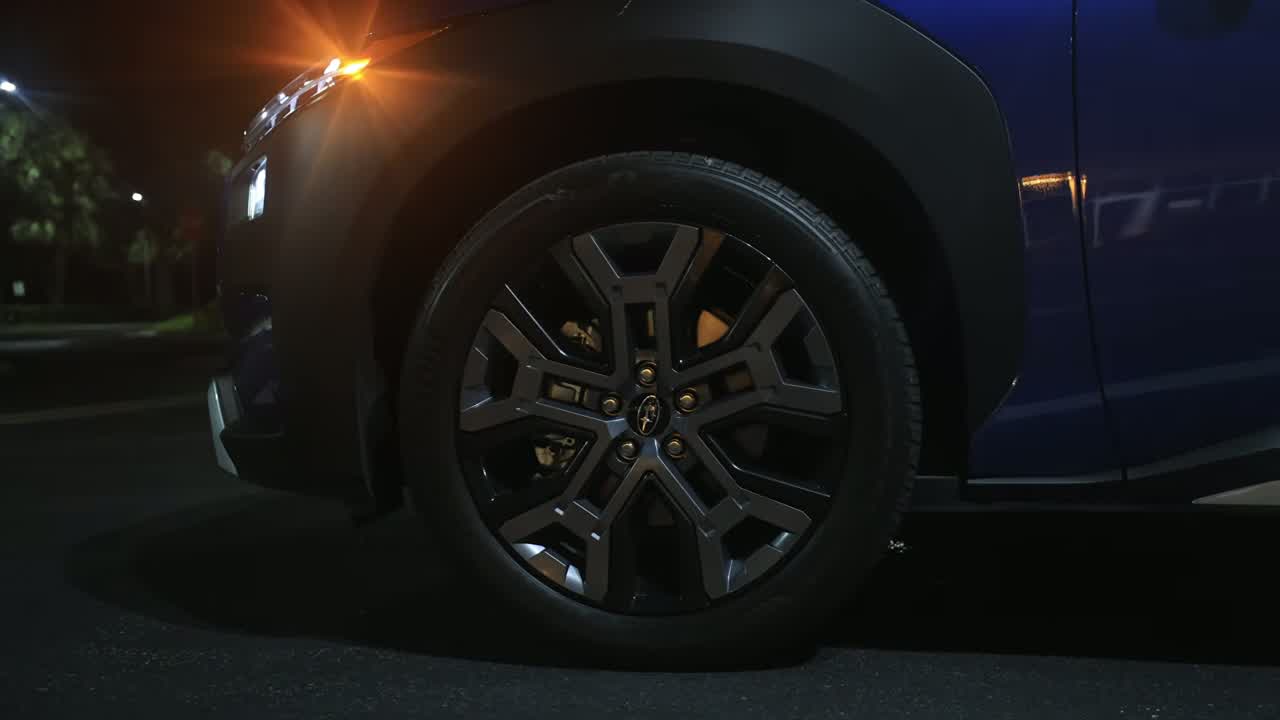 2026 Subaru Trailseeker front three-quarter with illuminated logo