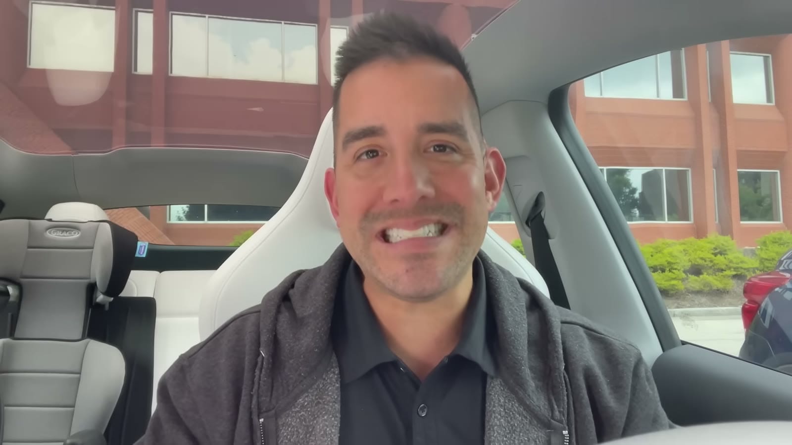 Tesla Supercharger stall with a Model Y charging on a road trip