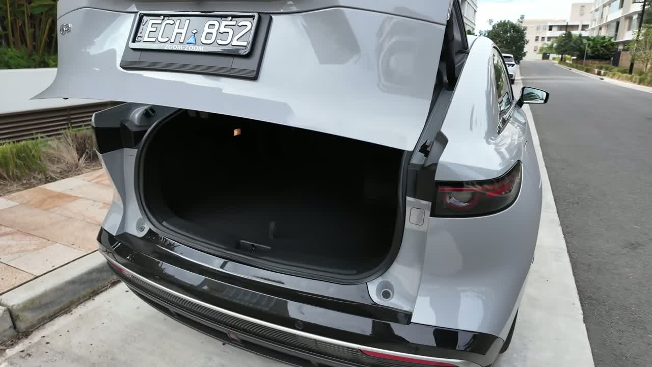 2026 Mazda 6e GT exterior front three-quarter view