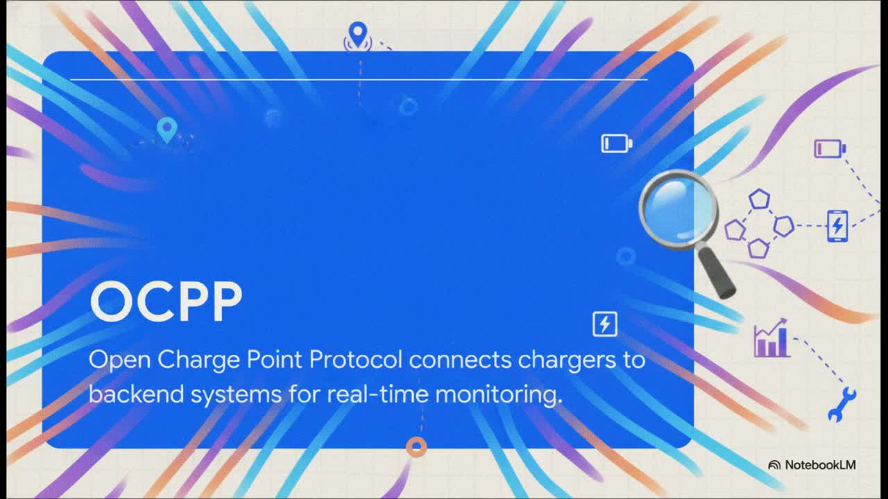 OCPP, Open Charge Point Protocol connects chargers to backend systems for real-time monitoring