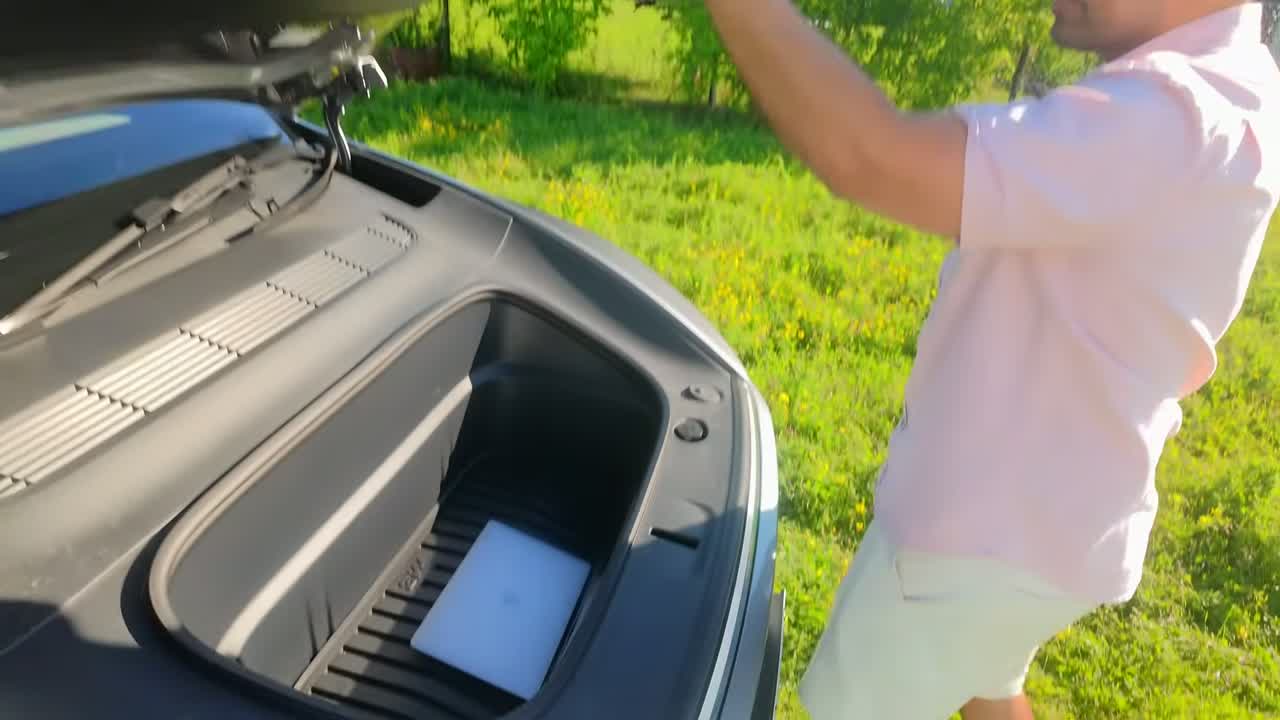 2026 Tesla Model Y front fascia showing light bar differences