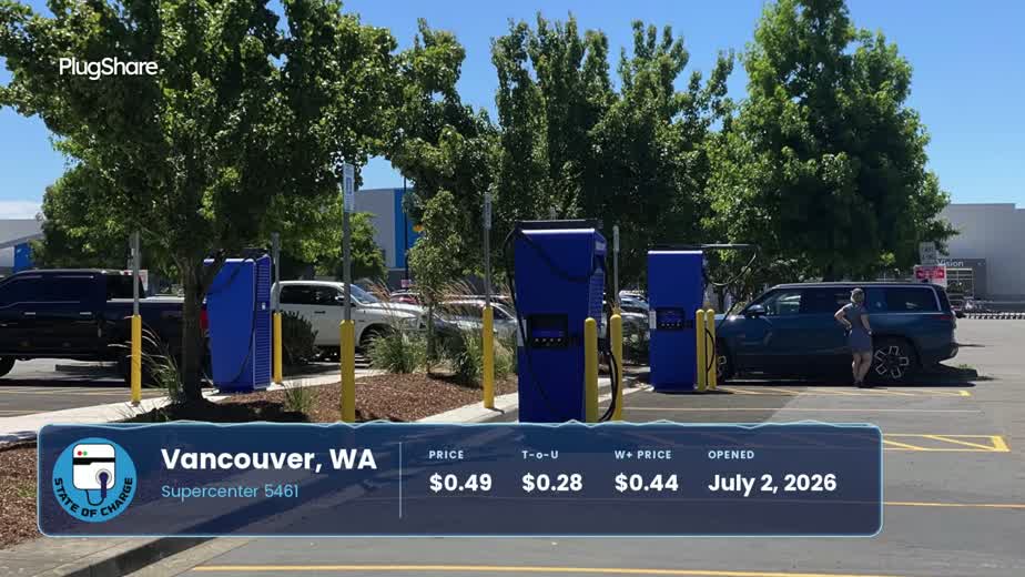 Walmart charging site layout